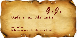 Gyömrei Jázmin névjegykártya